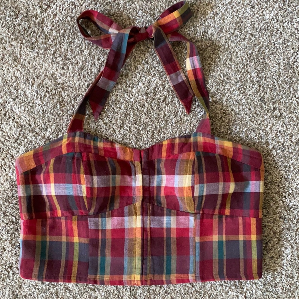 American Eagle Halter Crop Top Sz L